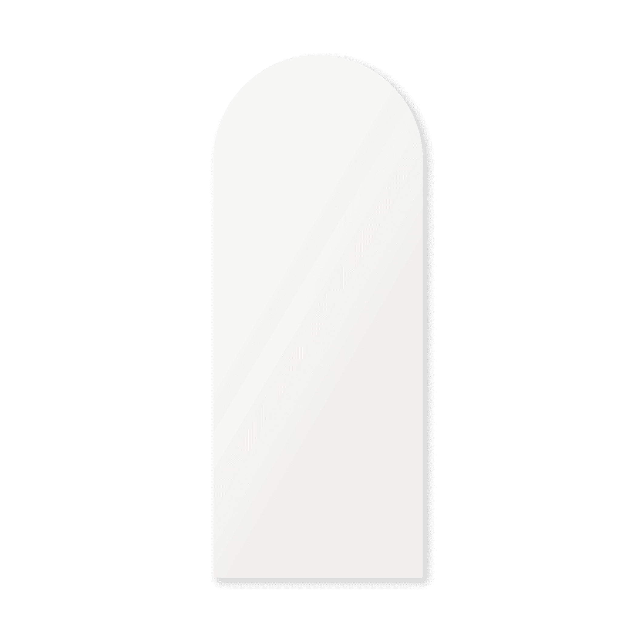 Зеркало в форме арки 500×1100 мм осветленное с фацетом 5, 10 мм для монтажа на клей
