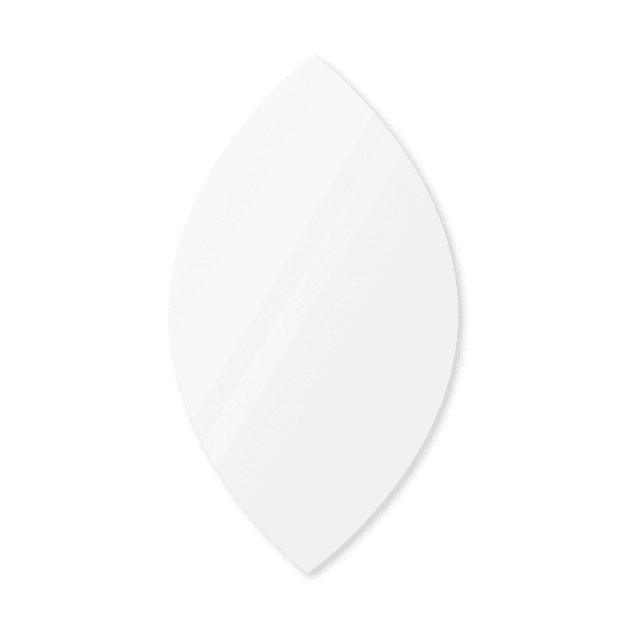 Фигурное зеркало 500×900 мм осветленное с еврокромкой и креплением на клей