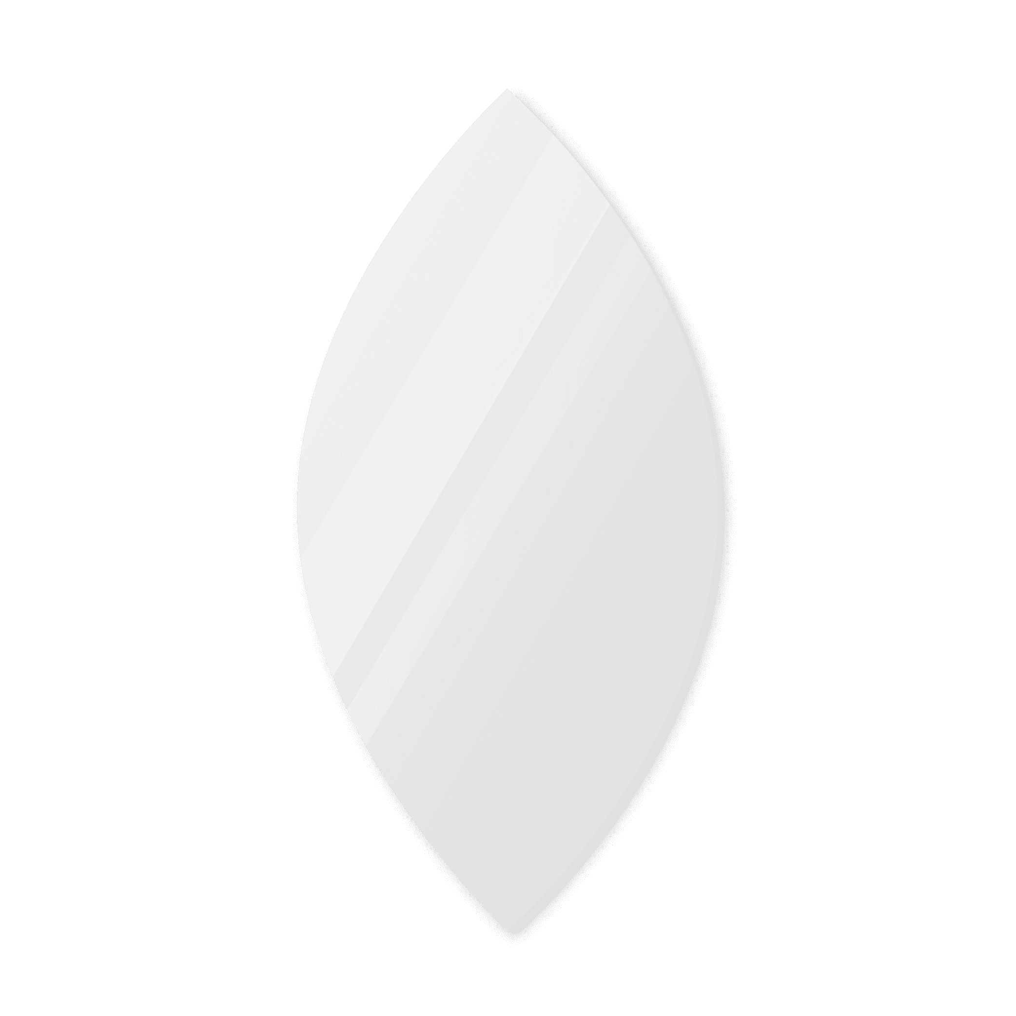 Фигурное зеркало 1700×900 мм с еврокромкой и креплением на клей