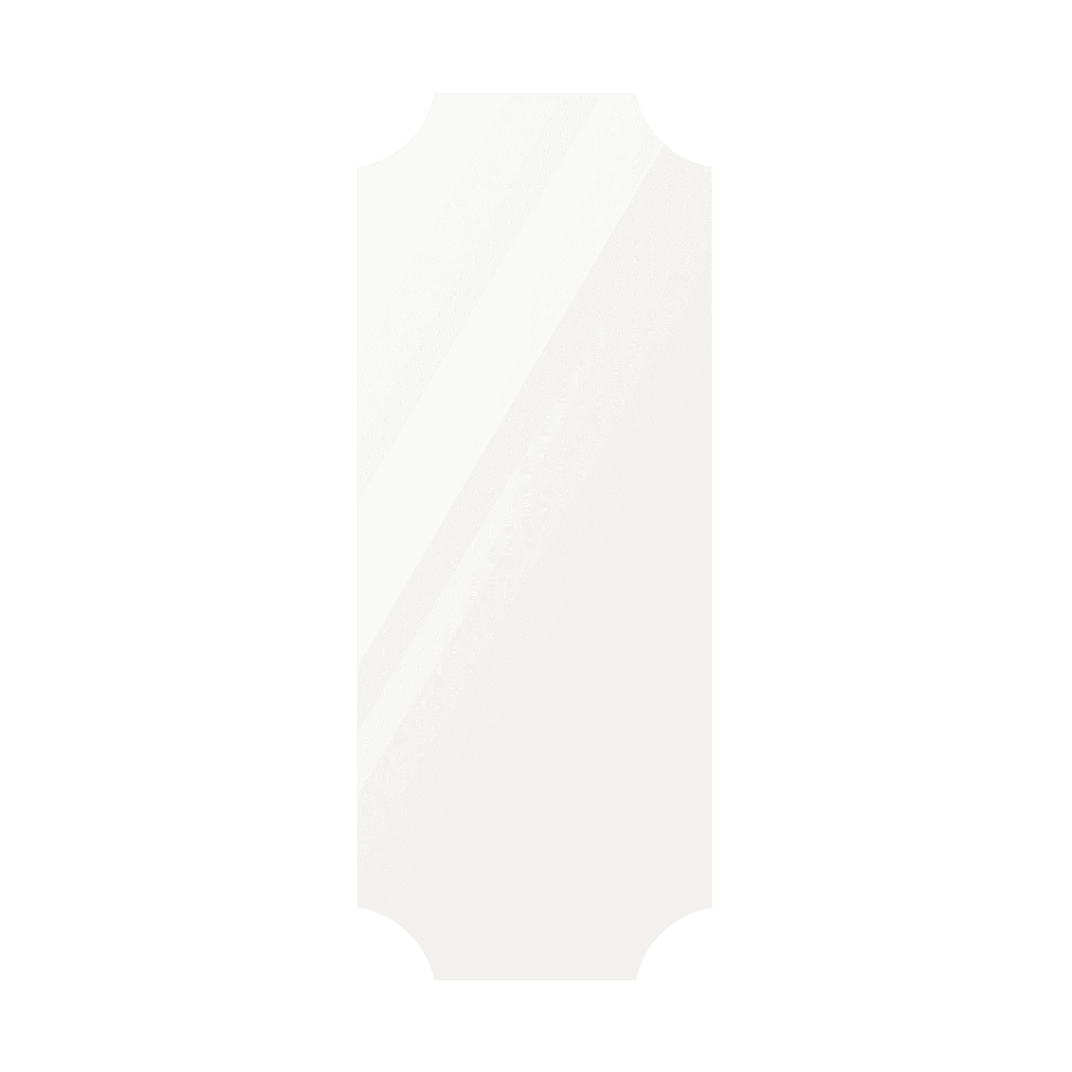 Фигурное зеркало 500×1100 мм осветленное с еврокромкой и креплением на клей